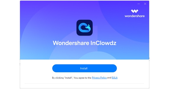 Step 1 – On your PC, install Wondershare InClowdz.