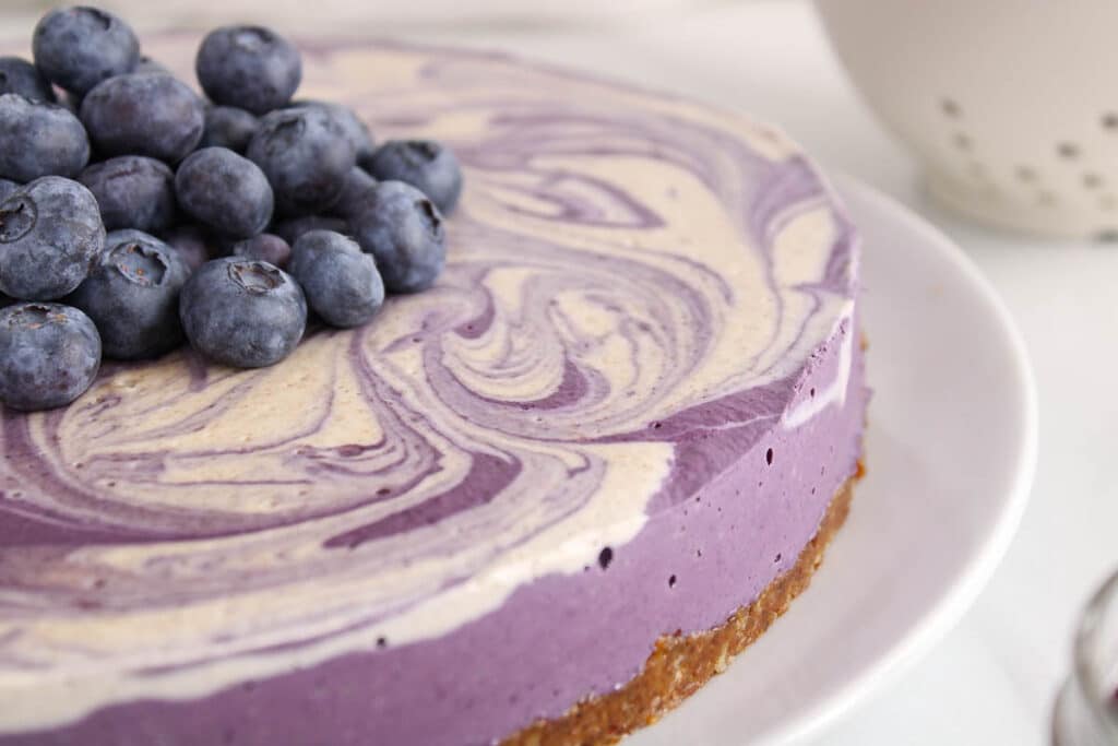 Vegan Blueberry Cream Cheese Cake
