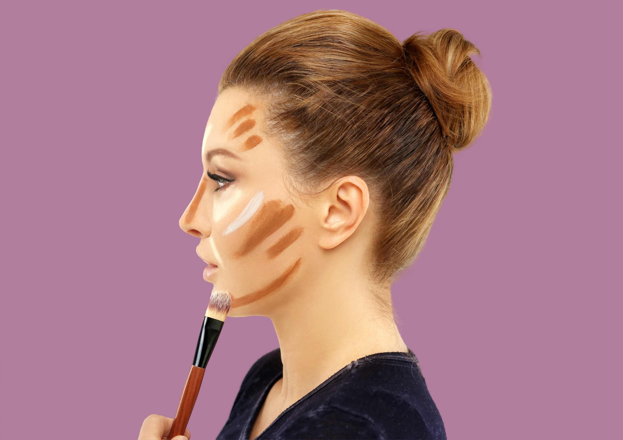 how to apply contour on round face