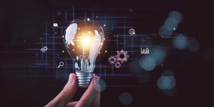 An entrepreneur drives startup inspiration through innovation strategy, creative thinking, business idea development, vision planning, digital transformation, leadership mindset, and scalable growth